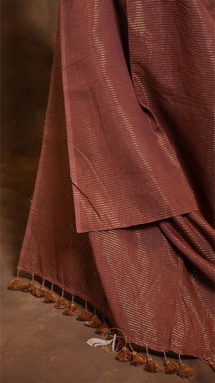 Stripes 160 Counts Saree