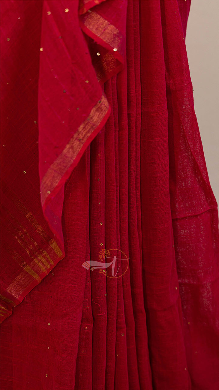 Linen Sequence Saree