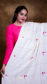 Couture Embroidery Cotton Saree