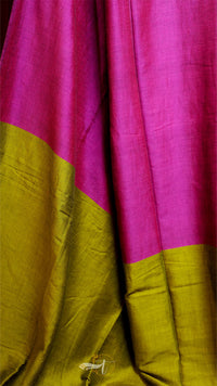 Saree with pink and green colors