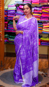 Lavender Checks Saree