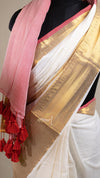 Golden String Double Border Saree