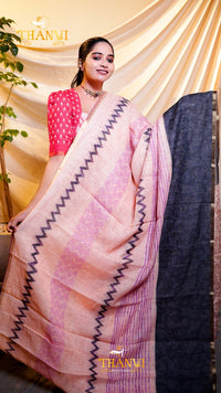 Bamboo Ikat Cotton Saree