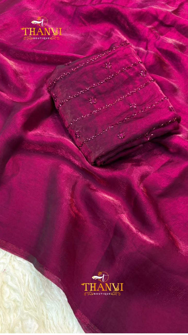 Georgette Embroidery Saree