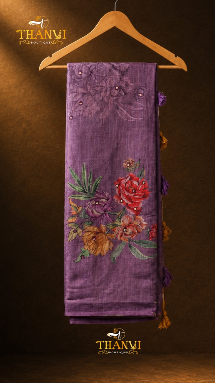 Linen Mirror Saree