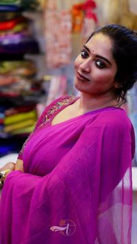 Pop Stick Plain Saree