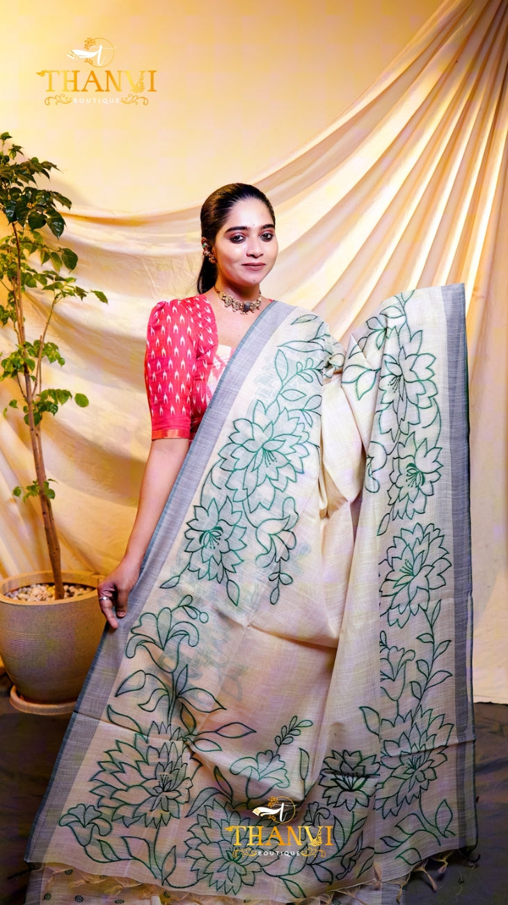 Soft Muga Pallu Saree