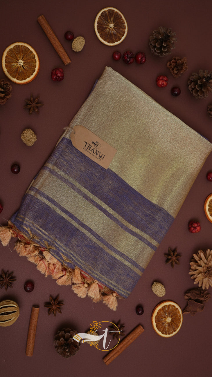 Metallic Tissue Cotton Saree