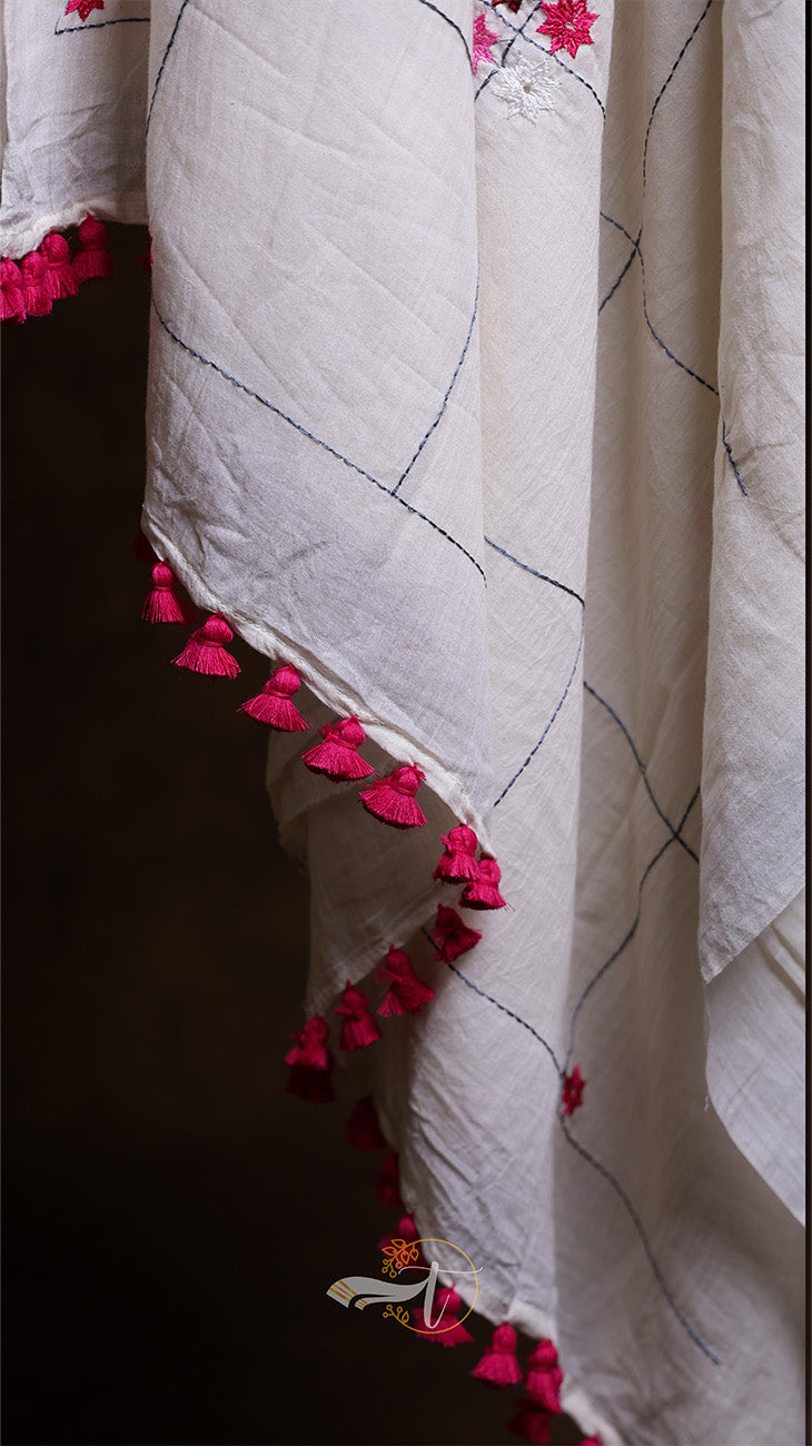 Couture Embroidery Cotton Saree