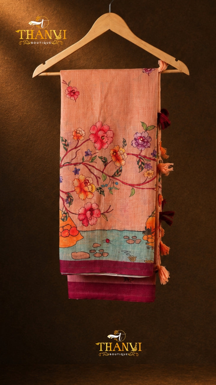 Linen Mirror Saree
