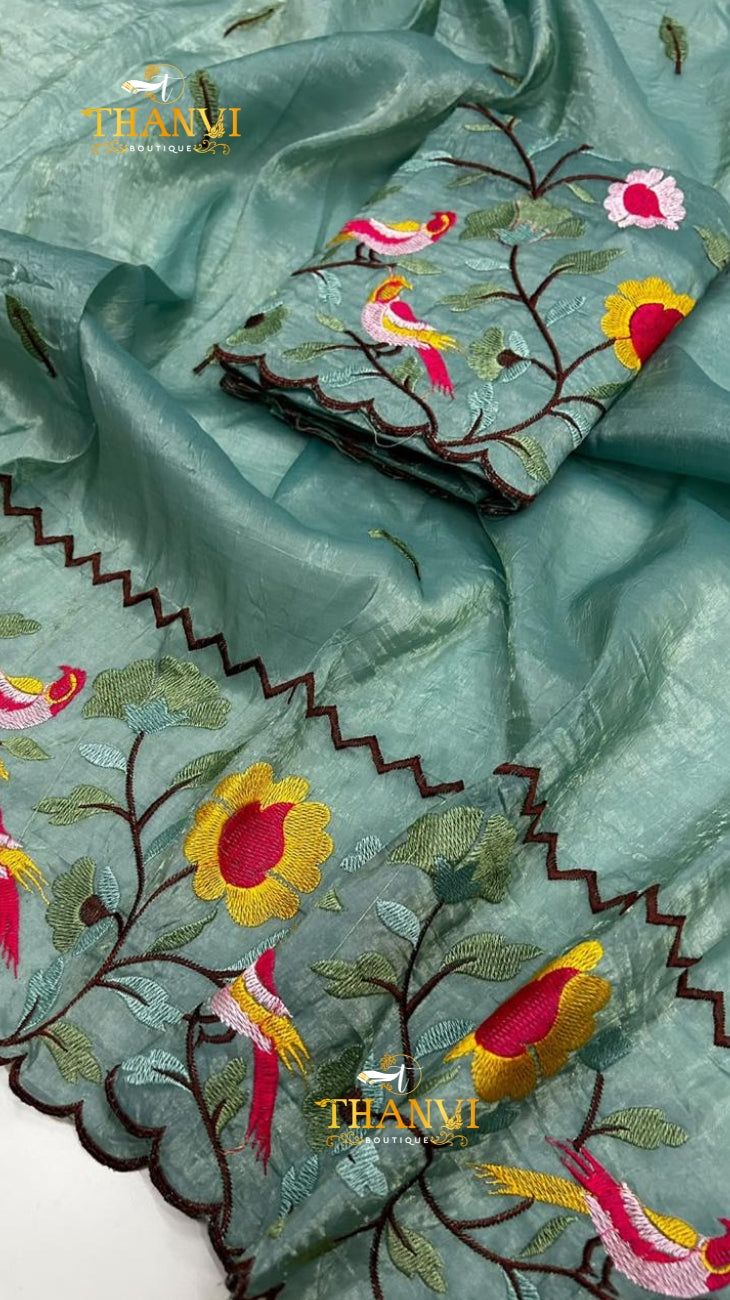 Floral Embroidery Saree