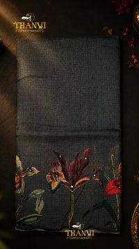 Linen Mirror Saree