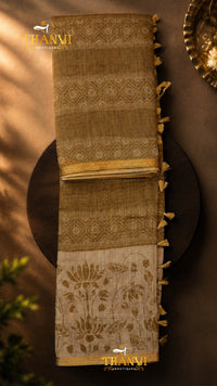 Cotton Linen Saree