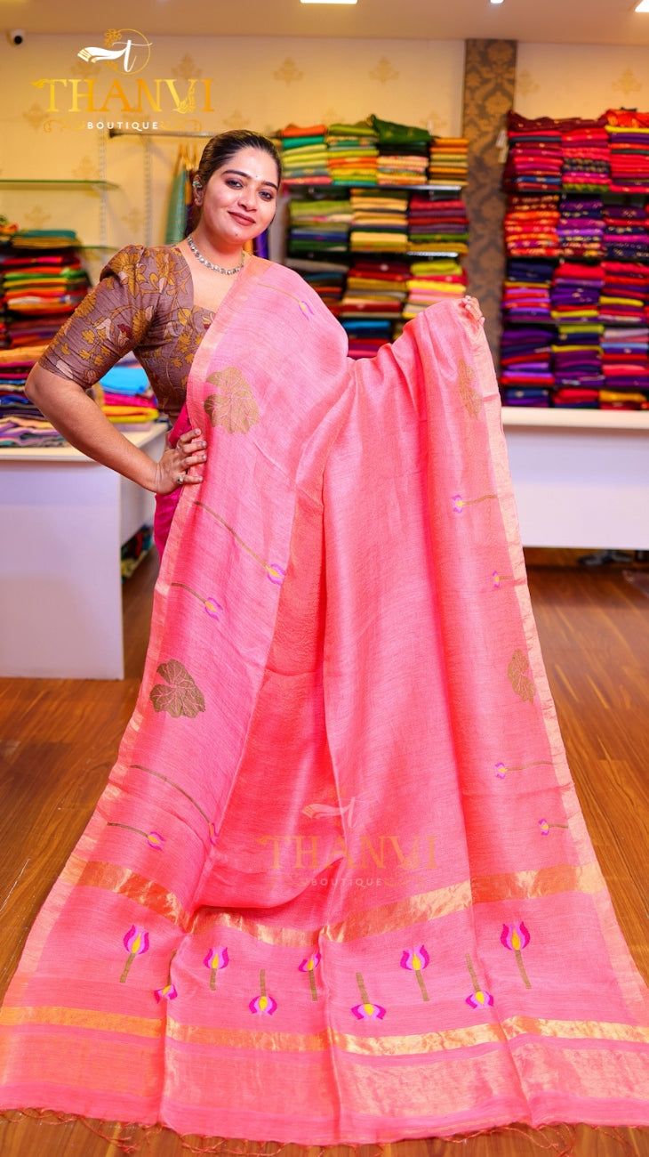Linen Matka Tissue Saree