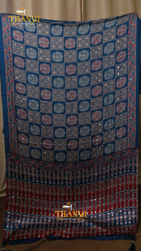 Ajrakh Modal Mirror Saree