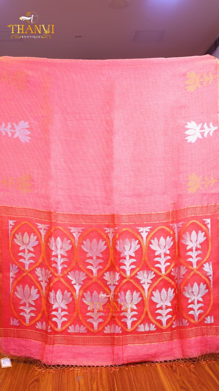 Linen Matka Tissue Saree