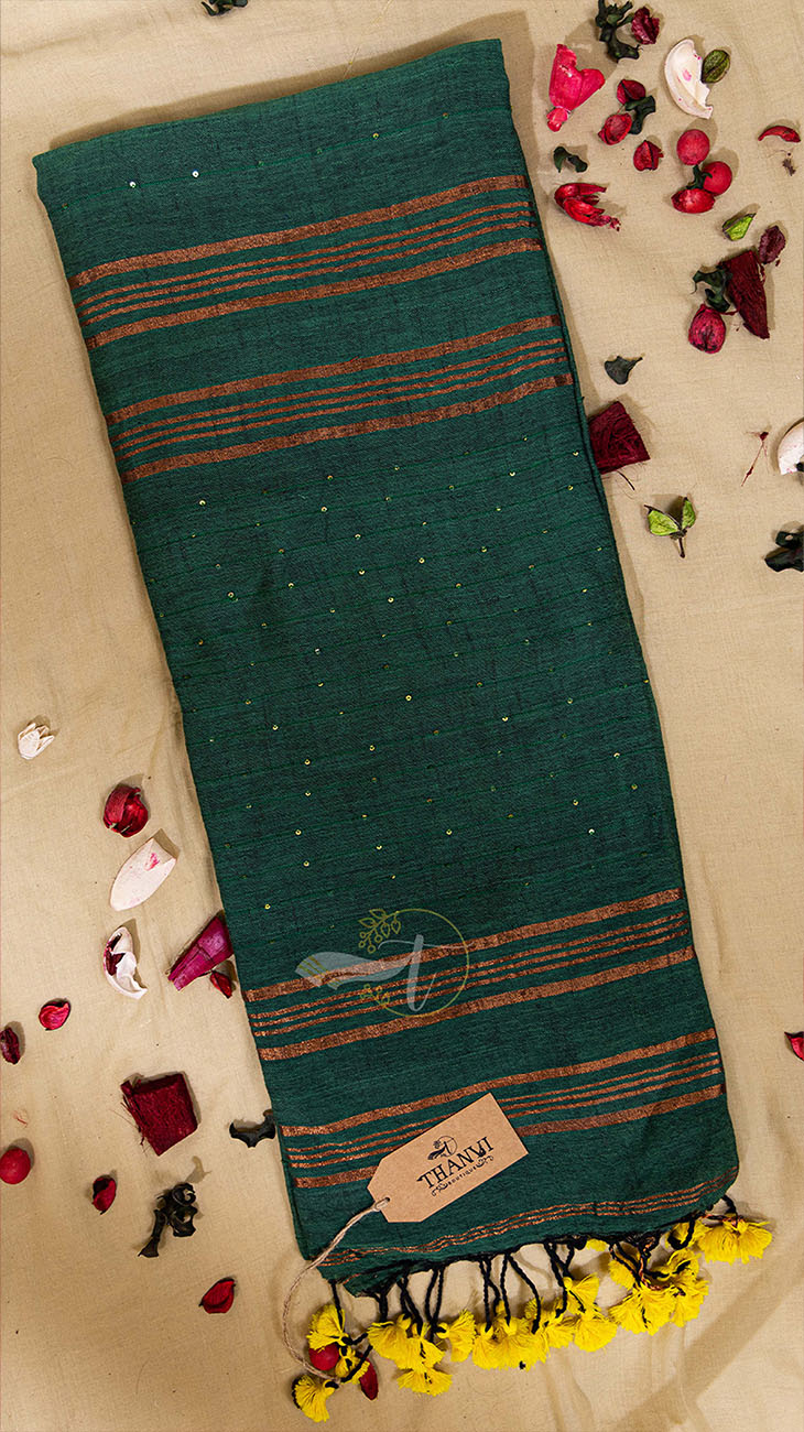 Linen Sequence Saree
