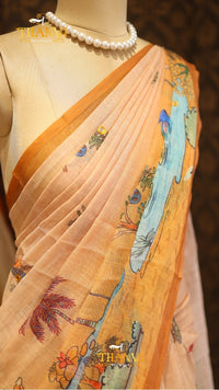 Linen Mirror Saree