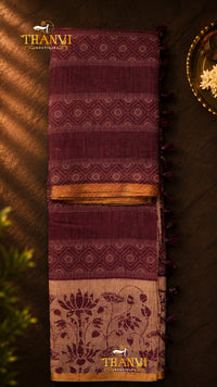 Cotton Linen Saree