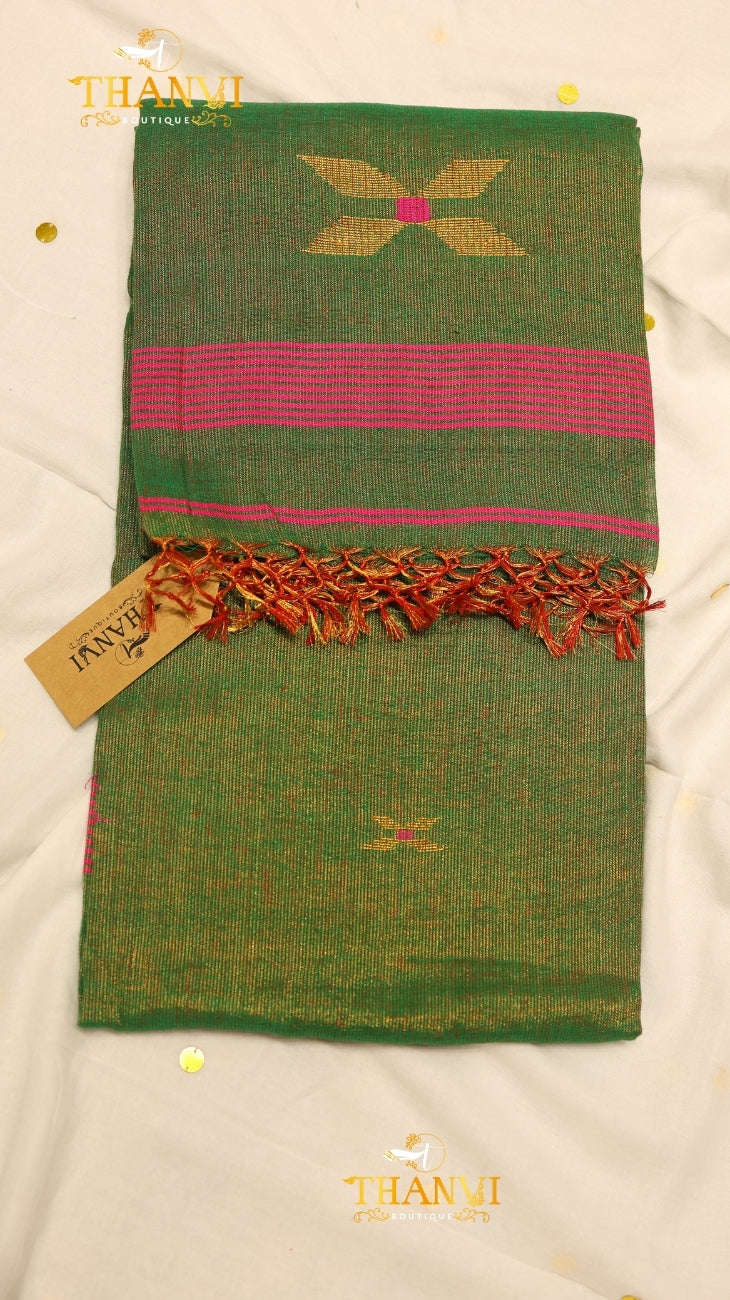 Elite Tissue Linen Saree