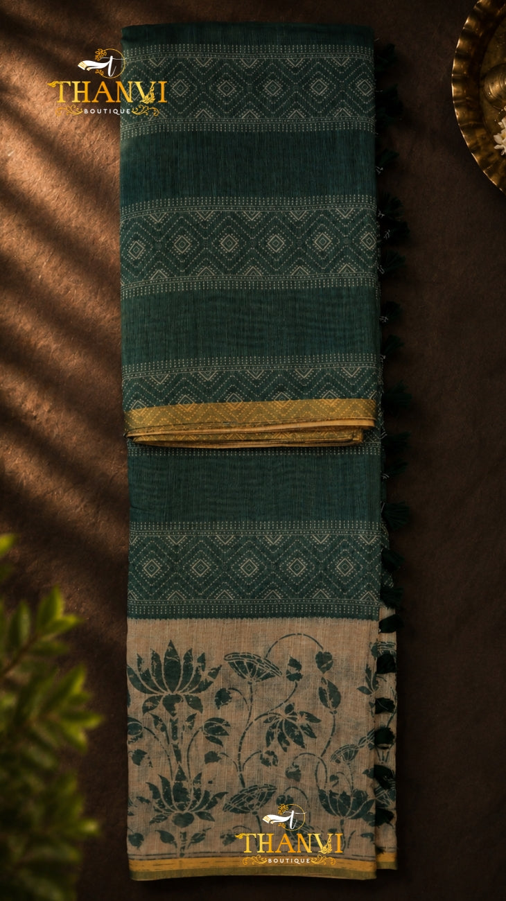 Cotton Linen Saree