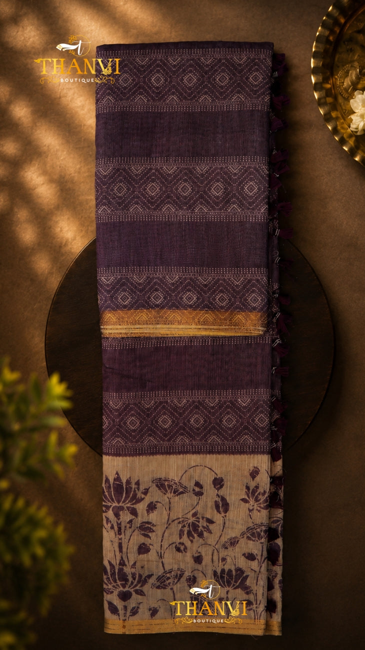 Cotton Linen Saree