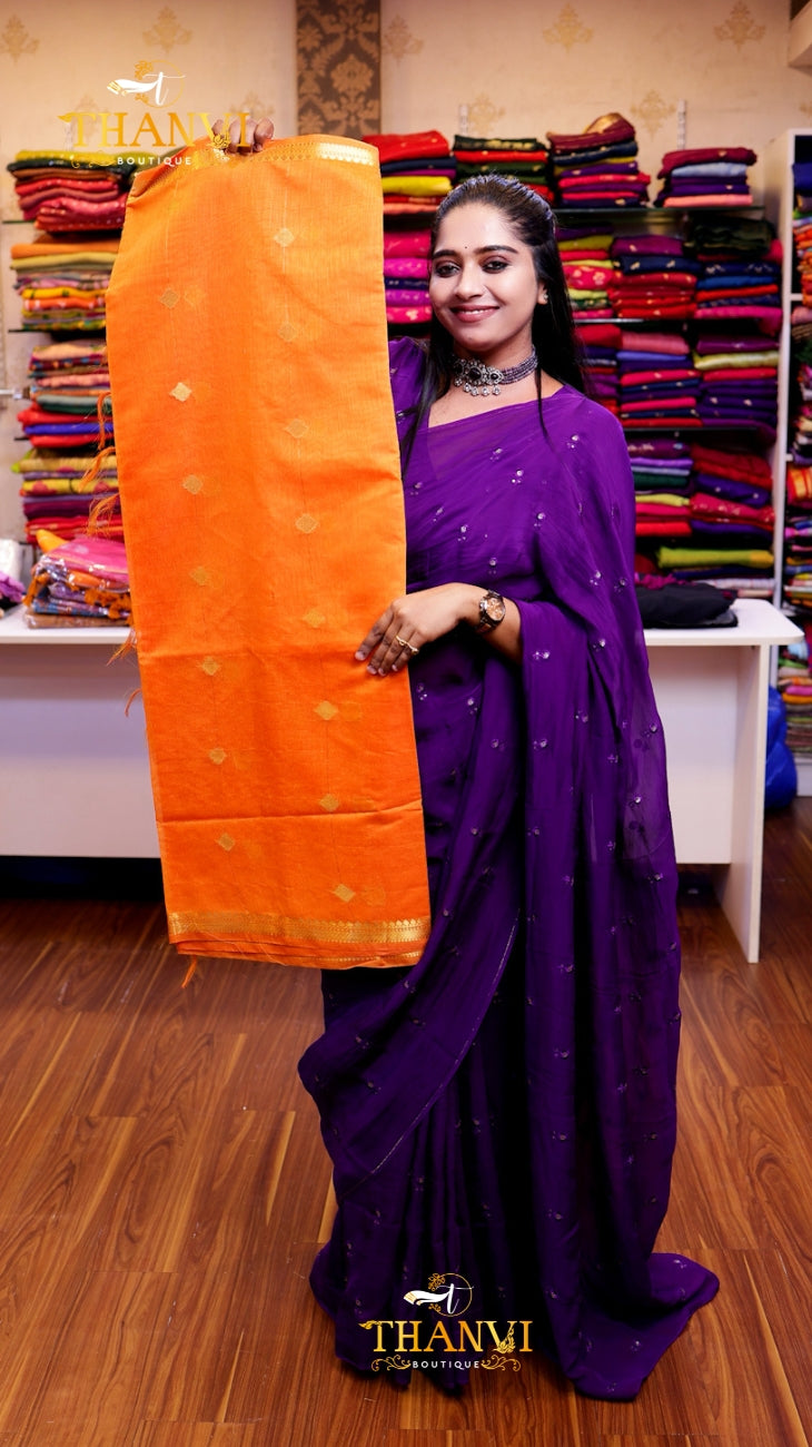 Maheshwari Silk Cotton Saree
