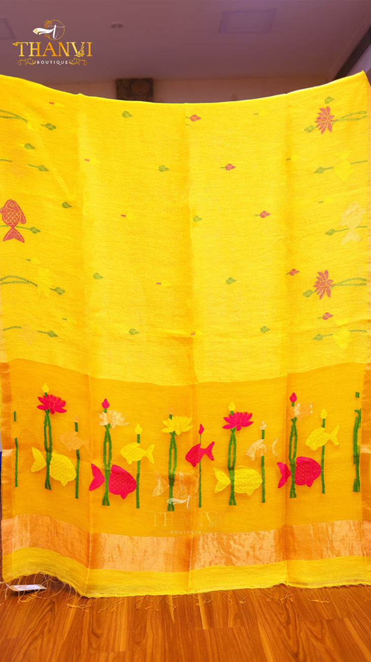 Linen Matka Tissue Saree