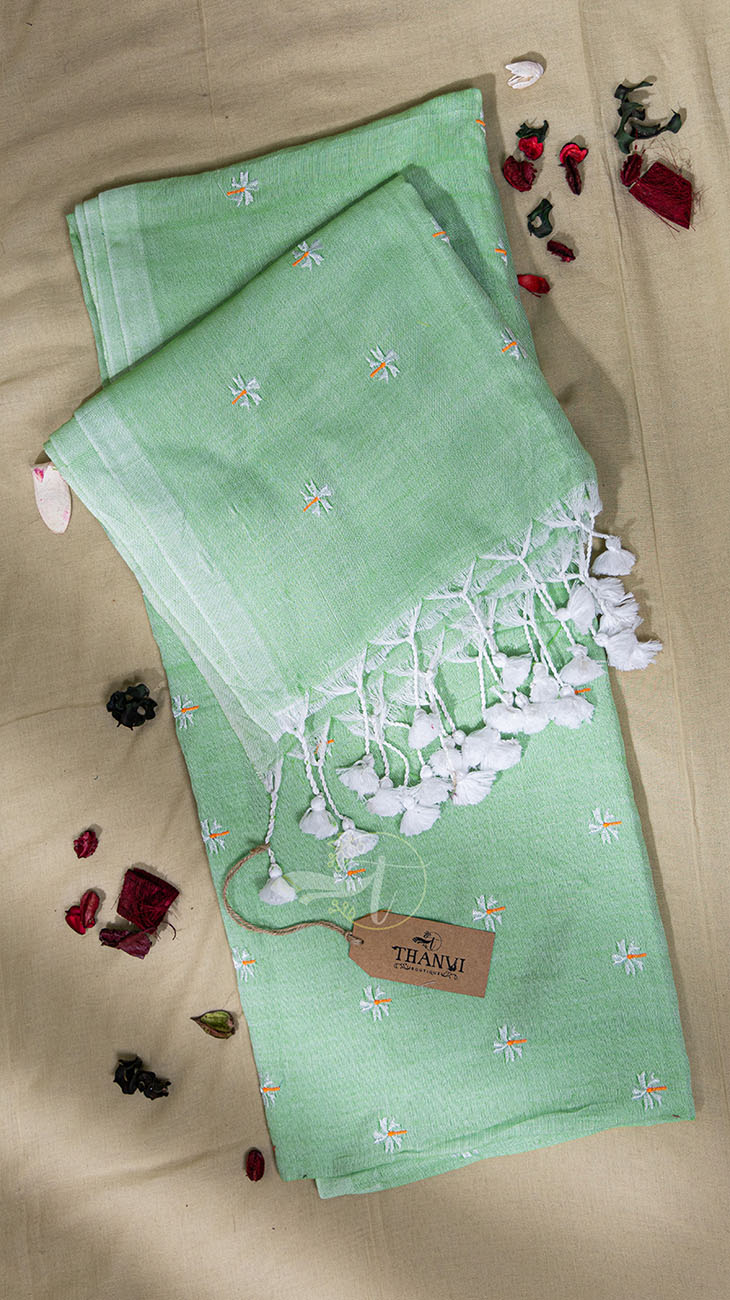 Femb Linen Cotton Low Count Saree