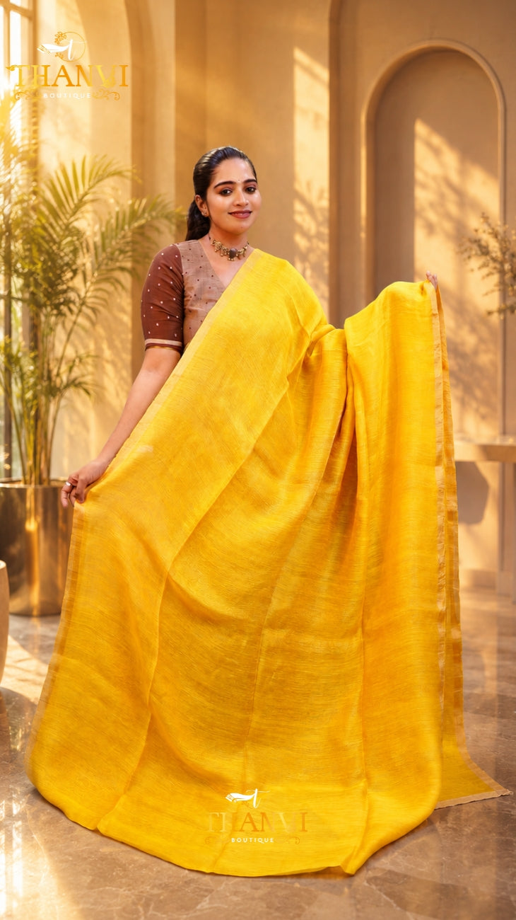 Tissue Linen Saree