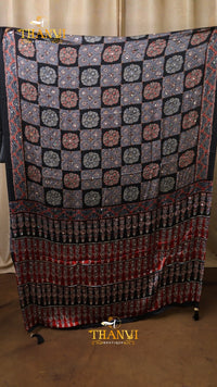 Ajrakh Modal Mirror Saree
