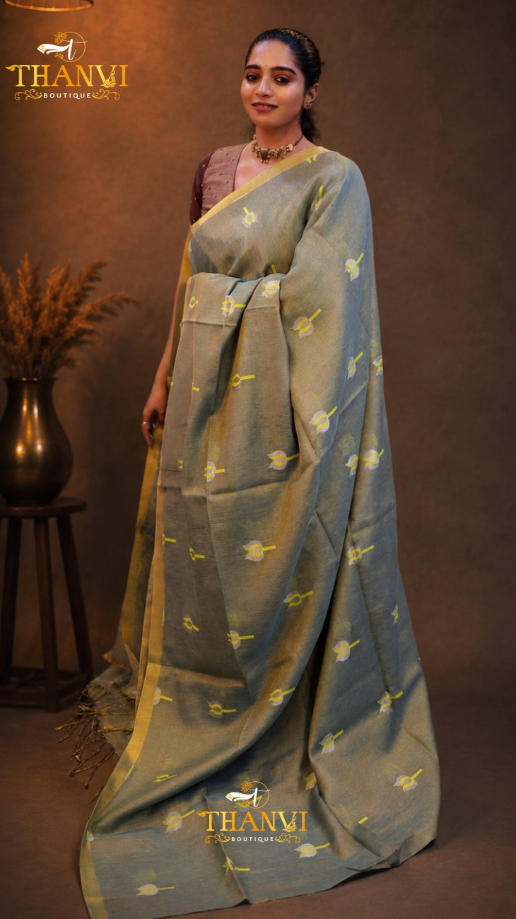 Tissue Linen Saree