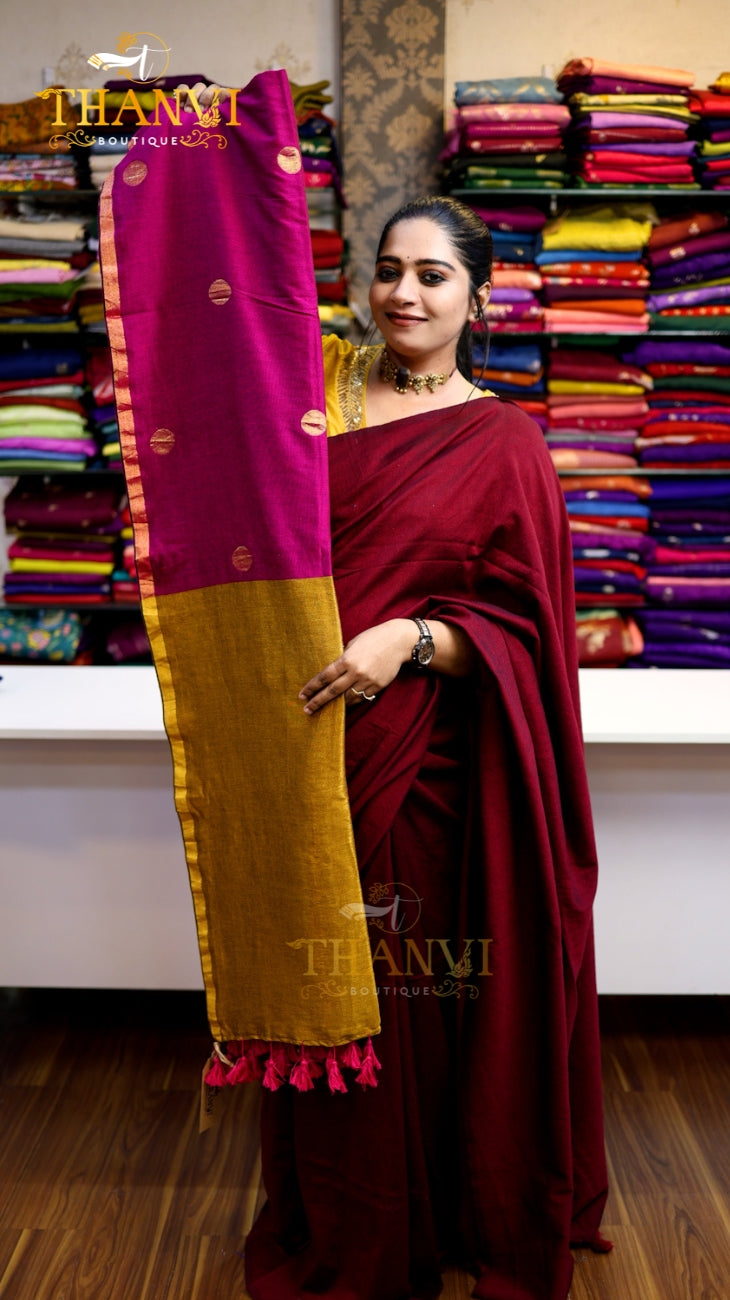 Mashru Cotton Silk Saree