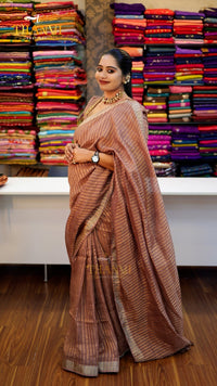 Metallic Linen Saree