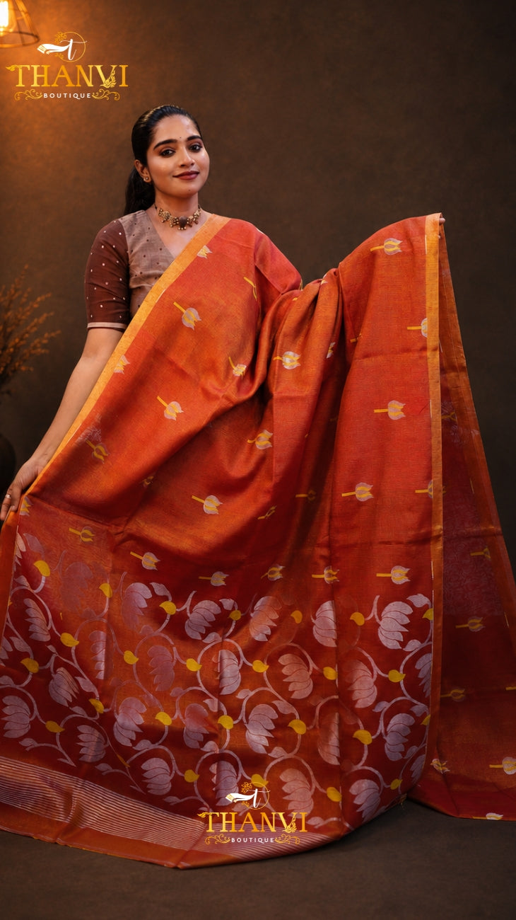 Tissue Linen Saree