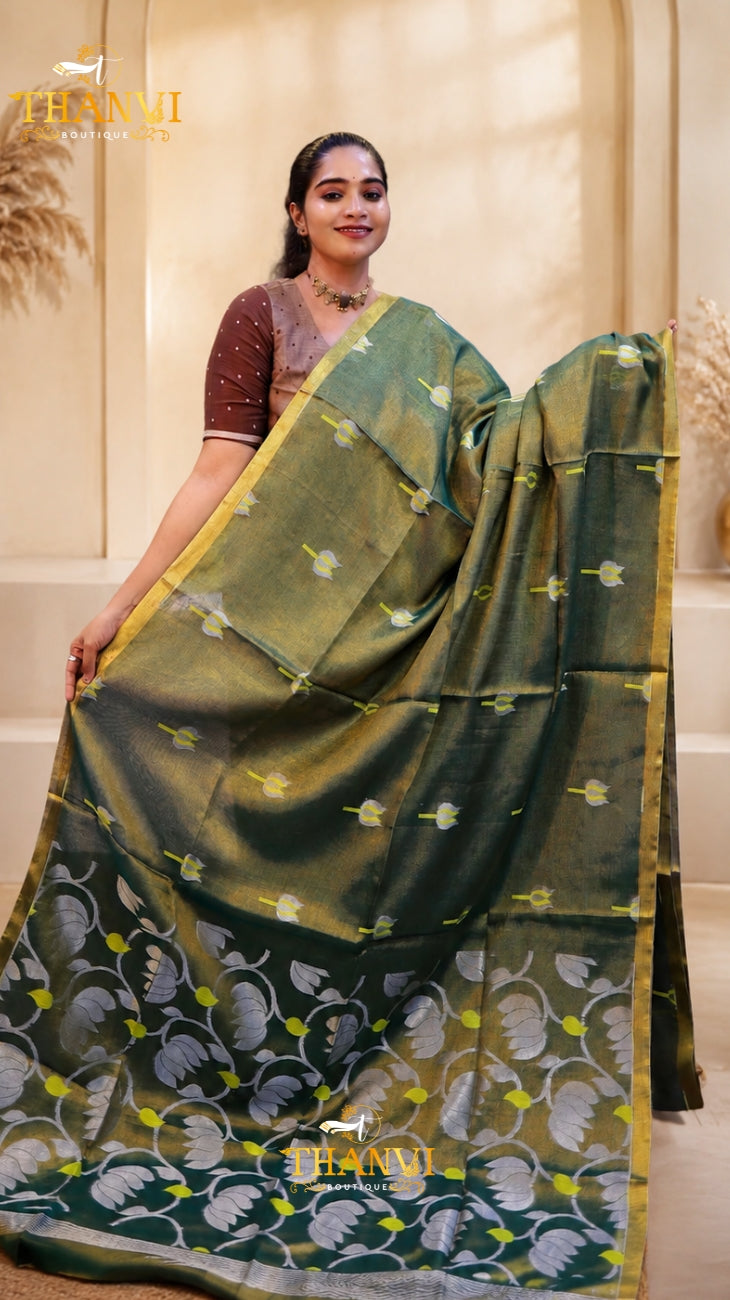 Tissue Linen Saree
