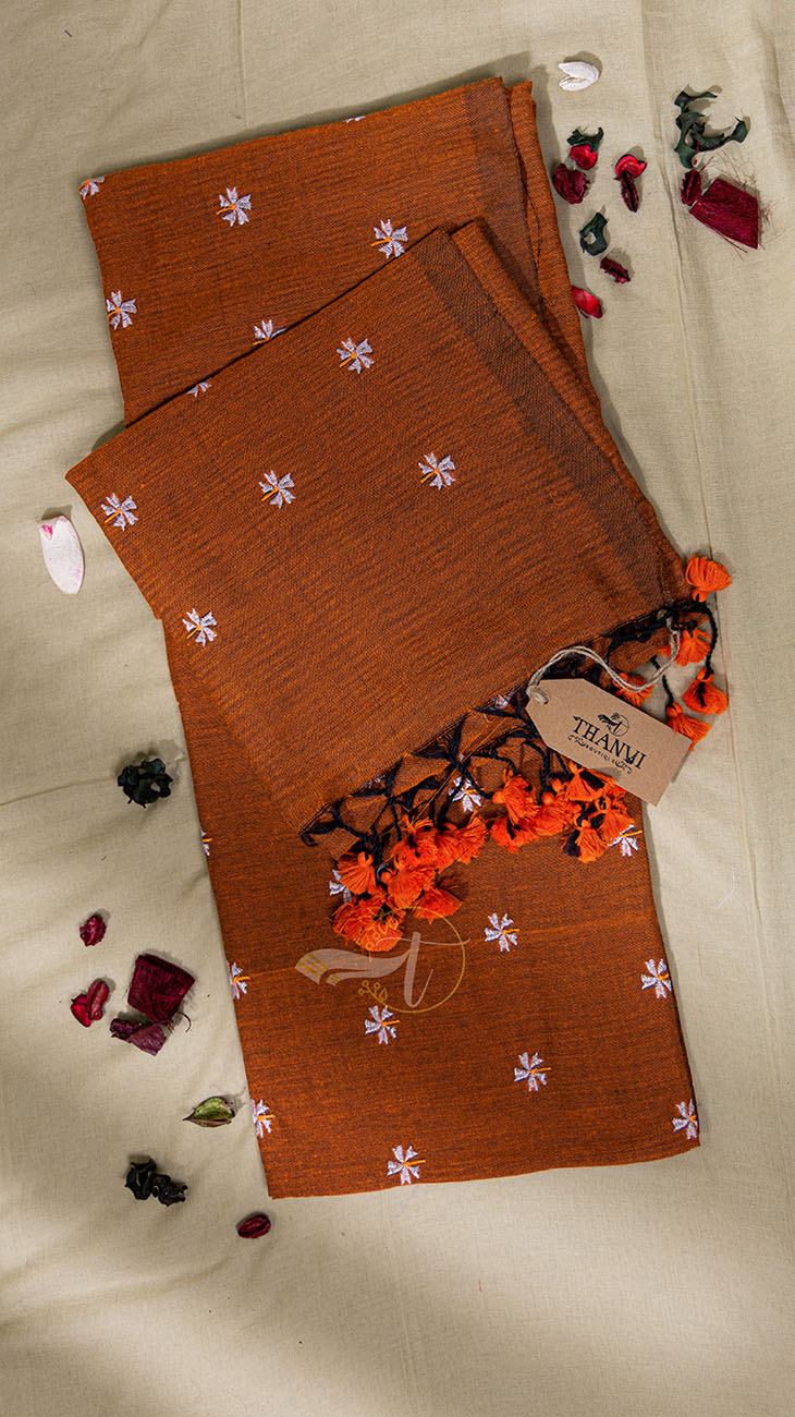 Femb Linen Cotton Low Count Saree