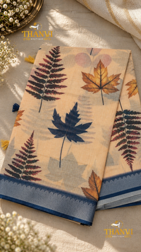Kota Leaf Print Saree