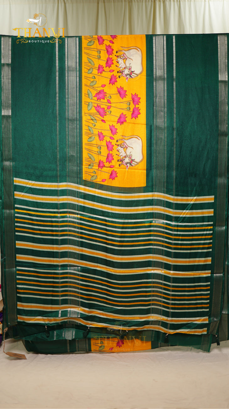 Centre print saree