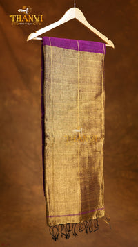 Checks Zari Linen Saree