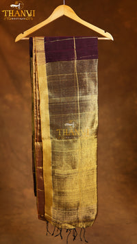 Checks Zari Linen Saree