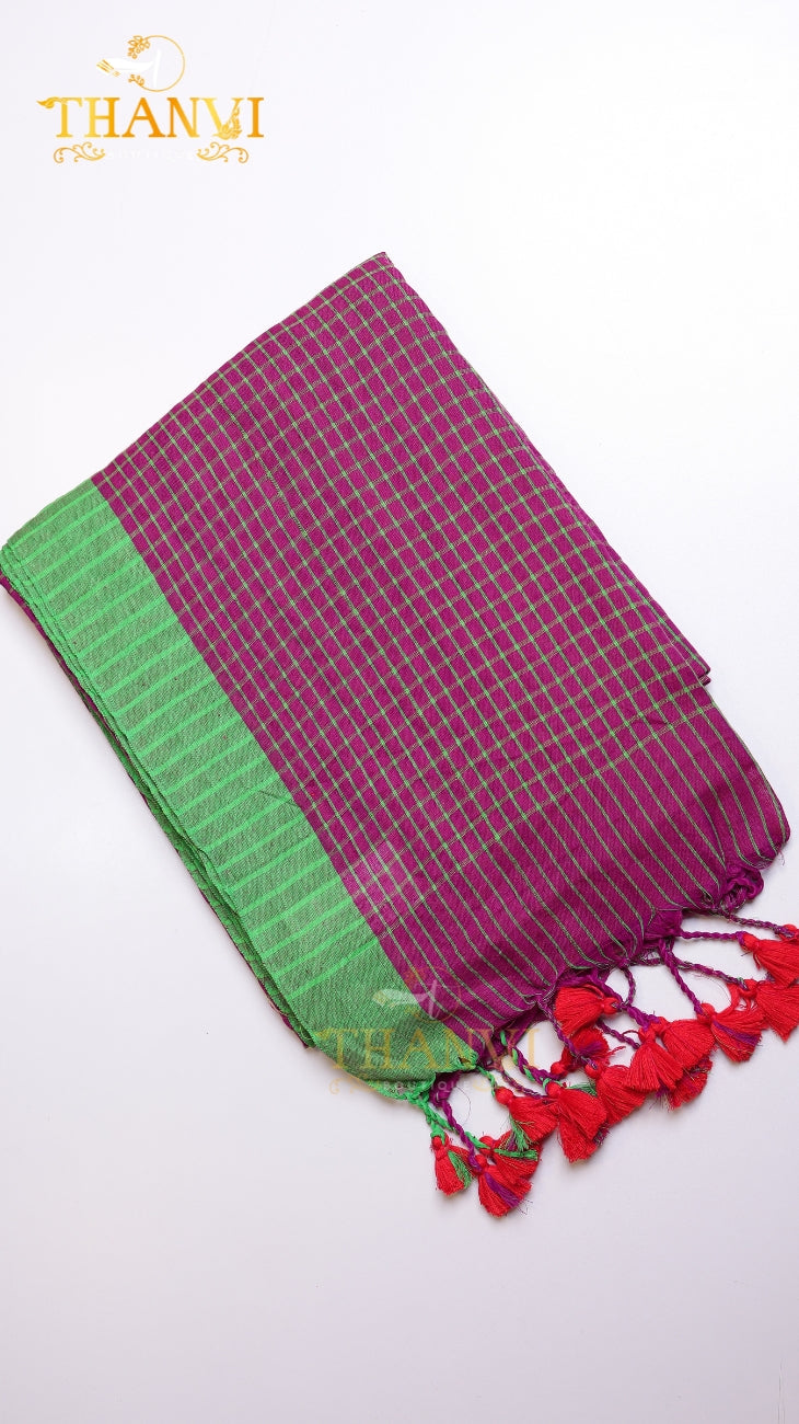 Checks Cotton Saree