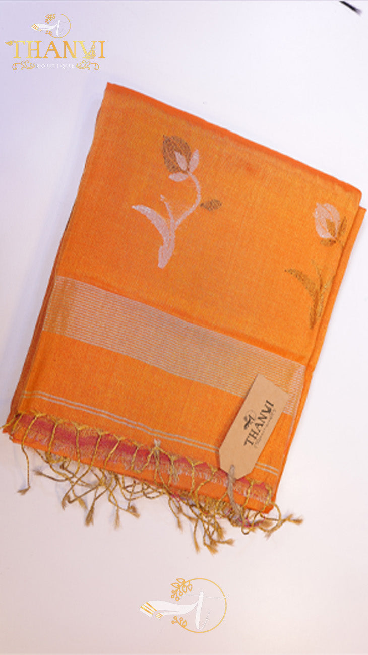 Copper Tissue Saree