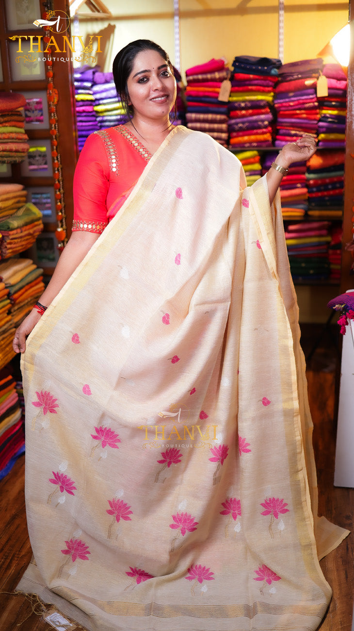 Copper Tissue Saree