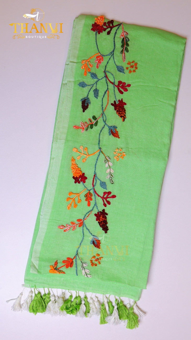 Couture Embroidery Cotton Saree