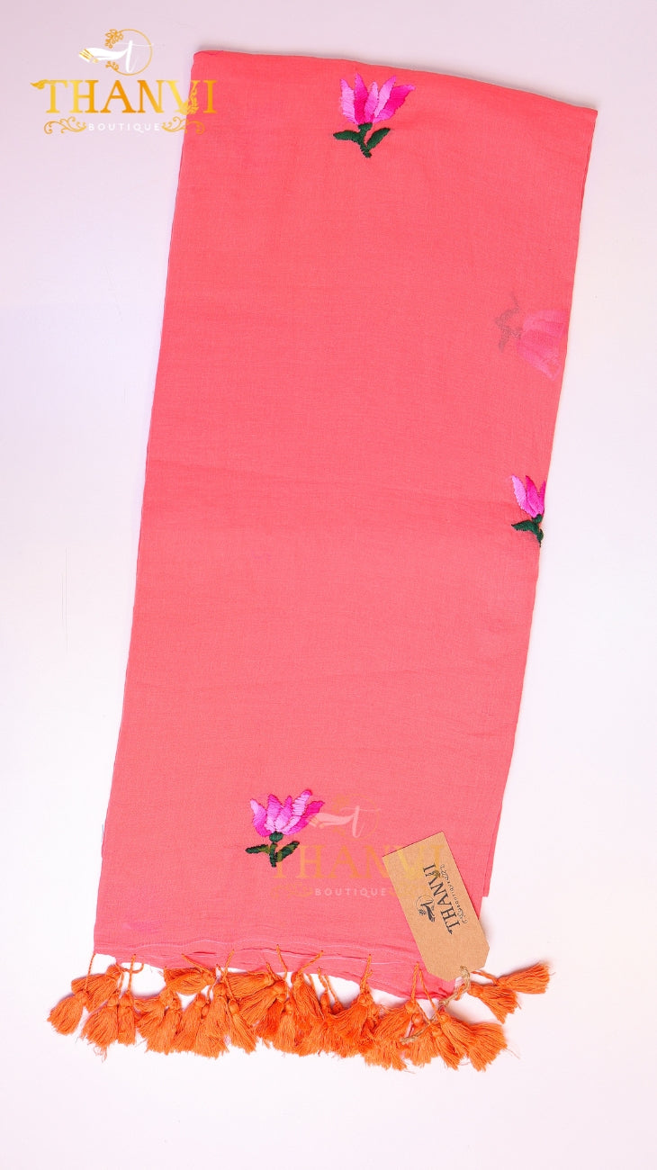 Couture Embroidery Cotton Saree