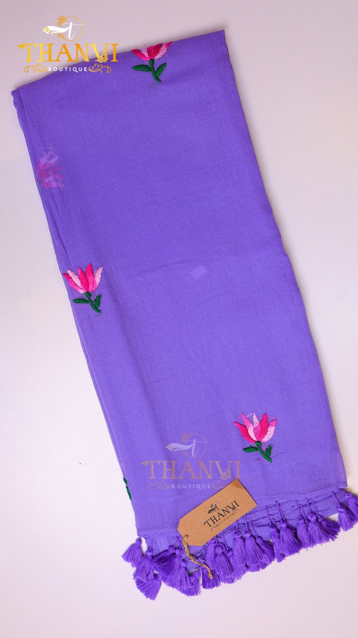 Couture Embroidery Cotton Saree