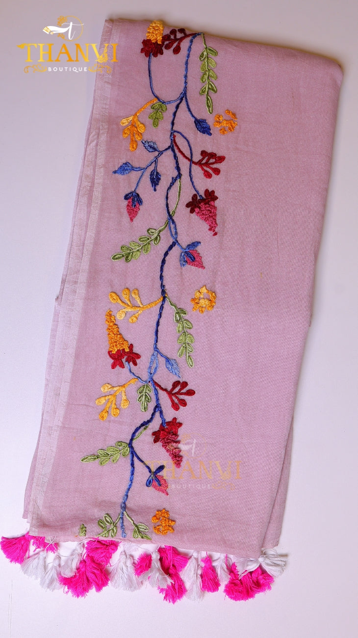 Couture Embroidery Cotton Saree