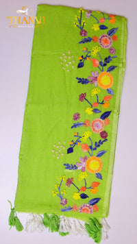 Couture Embroidery Cotton Saree