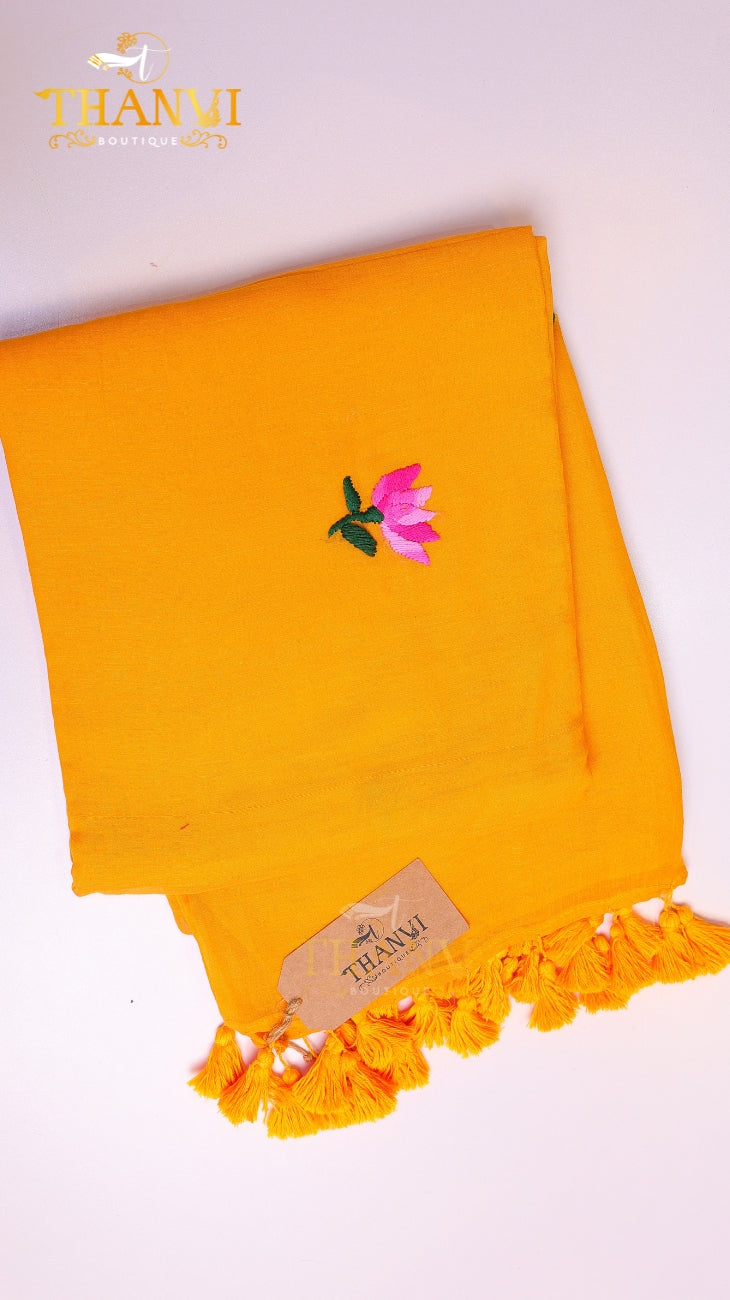 Couture Embroidery Cotton Saree